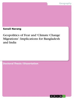 cover image of Geopolitics of Fear and 'Climate Change Migrations'
